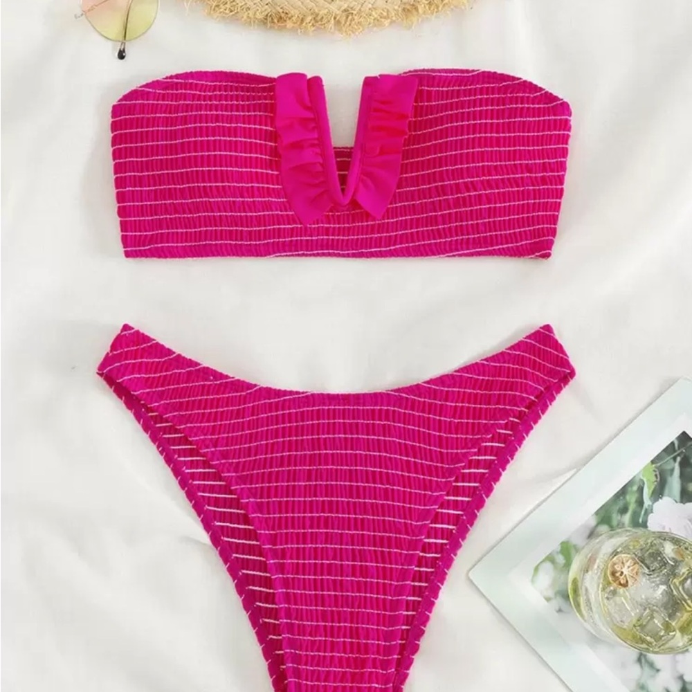 SHEIN Hot Pink Bikini Set